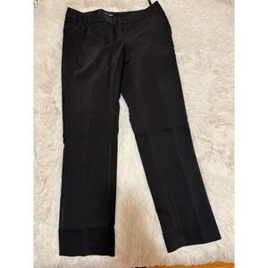 Amanda + Chelsea Womens Black Straight Leg Dress Pants Cotton Blend Size 4